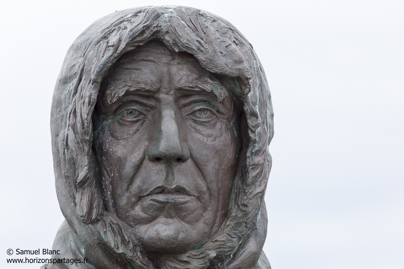 Buste de Roald Amundsen à Ny-Alesund au Spitzberg