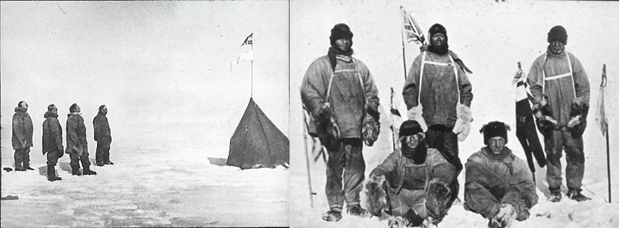 Amundsen et Scott au Pôle Sud
