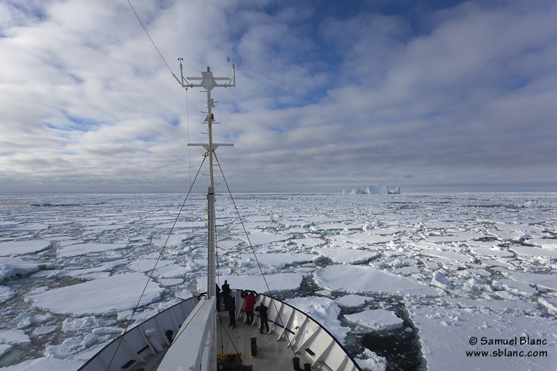 Navigation dans les glaces au large de la Terre Adélie