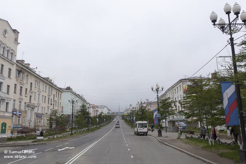 La rue Lénine à Magadan