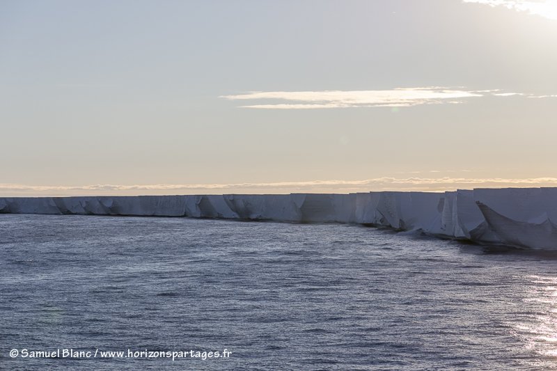 Front de glace de l'ice shelf de Ross