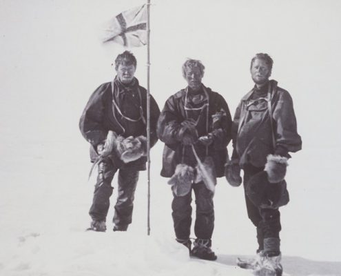 Douglas Mawson, Edgeworth David et Alistair Mackay le 16 janvier 1909